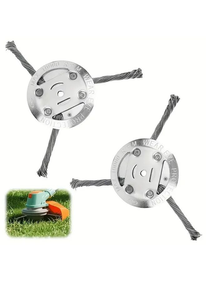 6 Tooth Steel Wire Trimmer Head 2 Pack For Low Power Lithium Battery Trimmers - Image 3